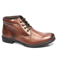 BOTA MASCULINA DE AMARRAR GUA9325 EM COURO PINHÃO/CAFÉ FUMEX ALTO BRILHO - Império  Calçados