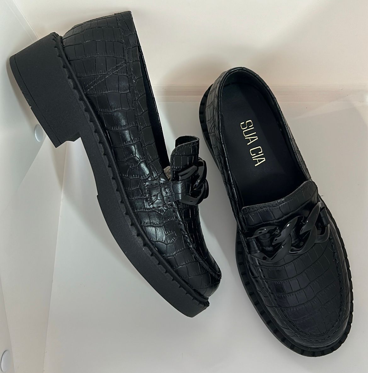 Mocassim Sua Cia 83081-4713 Croc.Preto - Império  Calçados