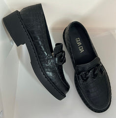 Mocassim Sua Cia 83081-4713 Croc.Preto - Império  Calçados