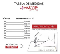 PAPETE FEMININA FLAT MISSISSIPI MA403 - Império  Calçados